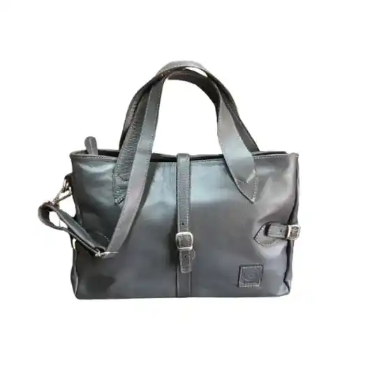 Cartera de cuero gris | Atletas Perú Cueros – Art. 1820 - comprar online