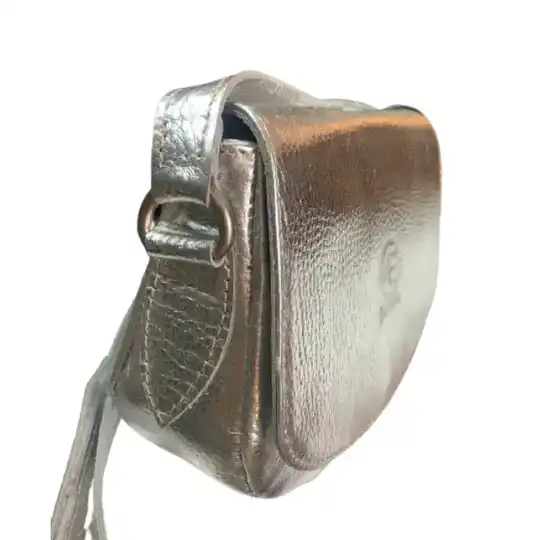 Bandolera de cuero plateado | Atletas Perú Cueros – Art. 095
