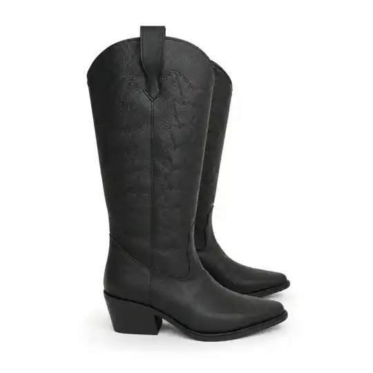 Bota texana negra | Atletas Perú Cueros – Art. 190