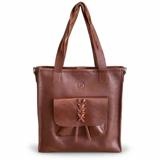 Tote de cuero trenzada | Atletas Perú Cueros – Art. 061