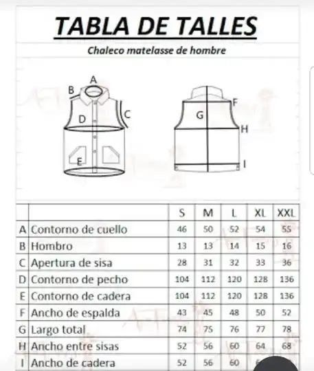 Chaleco art 5001 negro - tienda online
